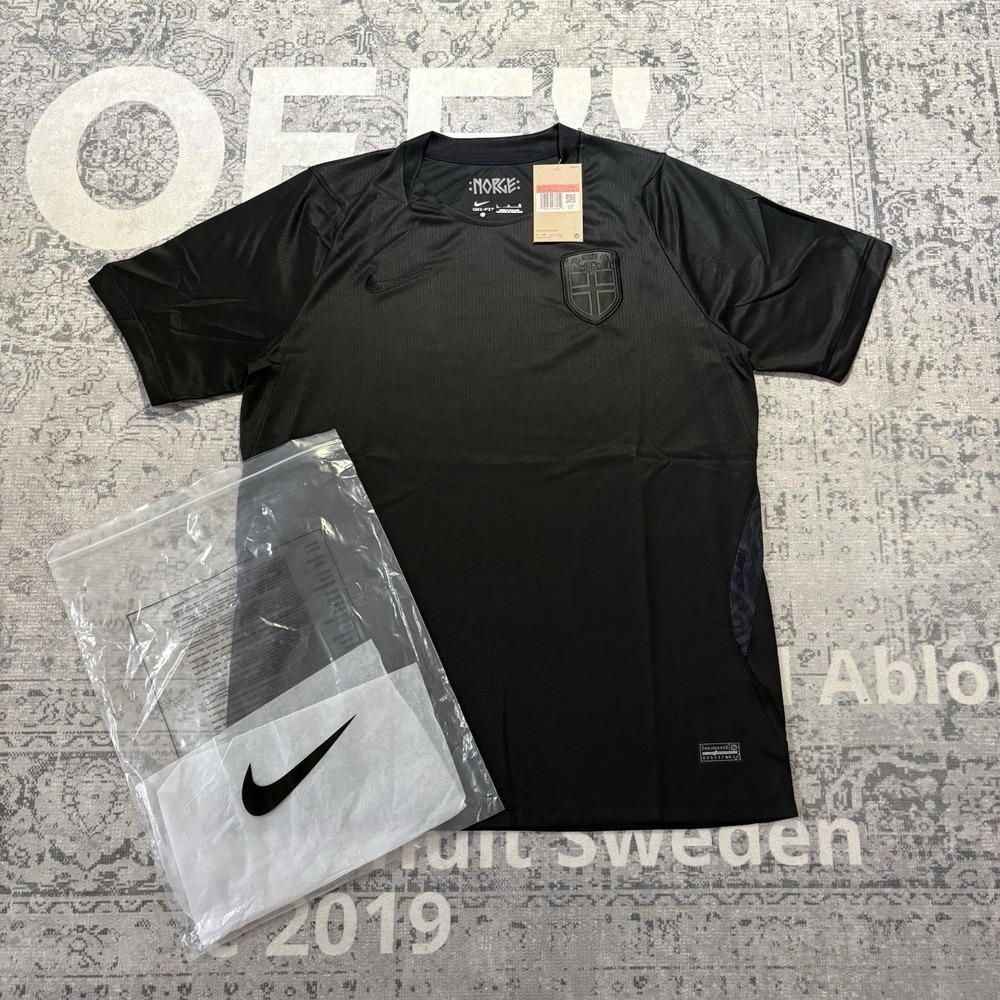 Nike Norway "Norge" Dri-FIT Soccer Jersey Shirt Mens Size Large Black NWT